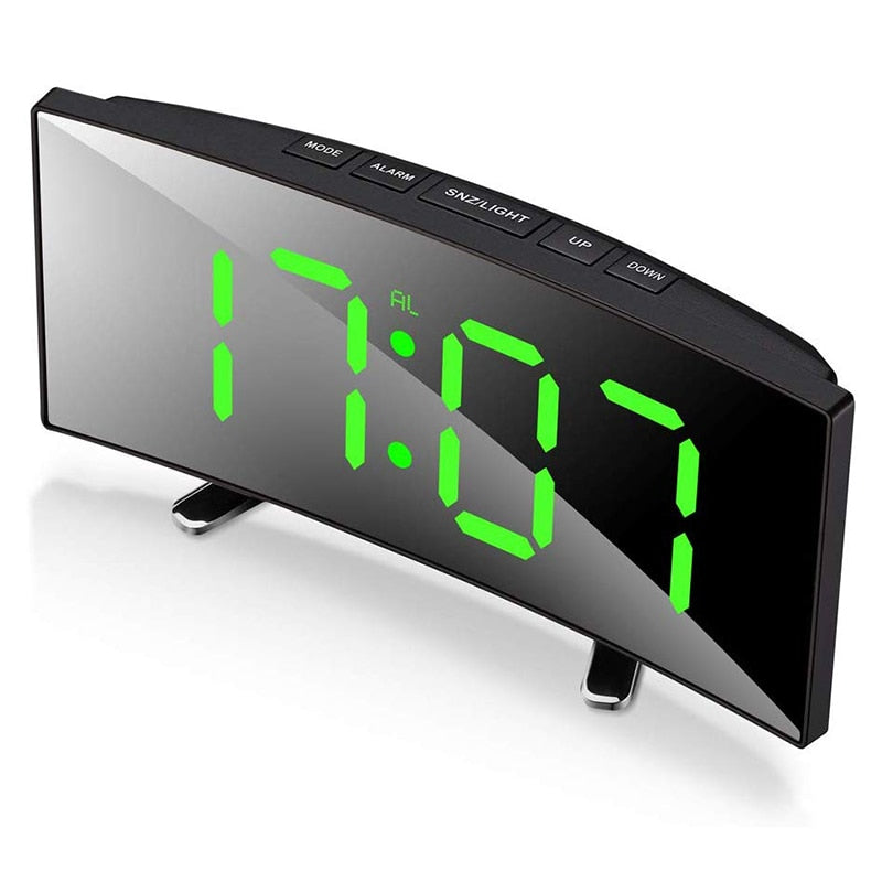 Curved Dimmable LED Screen Digital Clock
