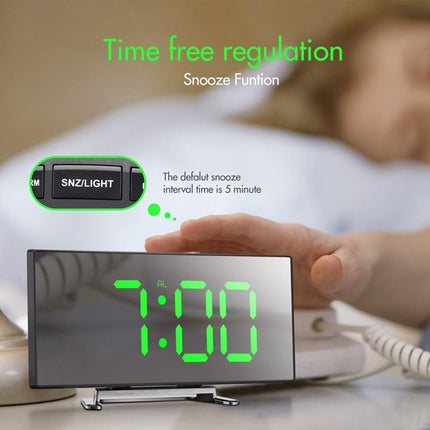 Curved Dimmable LED Screen Digital Clock - wnkrs