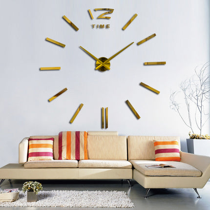 DIY Modern Style Mirror Design Self-Adhesive Wall Clock - wnkrs