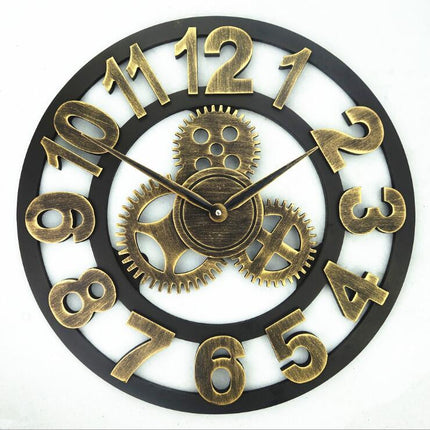 Wooden Industrial Style Wall Clock - wnkrs