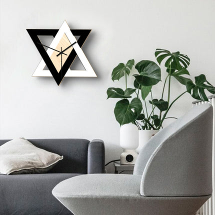 Dual Triangle Wooden Wall Clock - wnkrs
