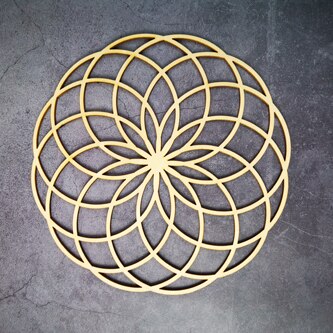 Wooden Flower Of Life Decoration Ornament - wnkrs