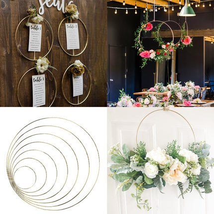 Metal Hanging Hoop in Gold Color - wnkrs