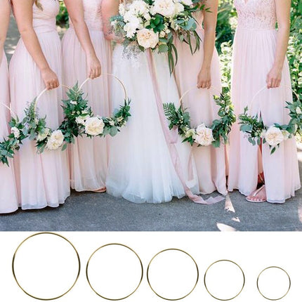 Metal Hanging Hoop in Gold Color - wnkrs