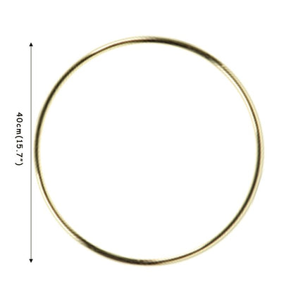 Metal Hanging Hoop in Gold Color - wnkrs