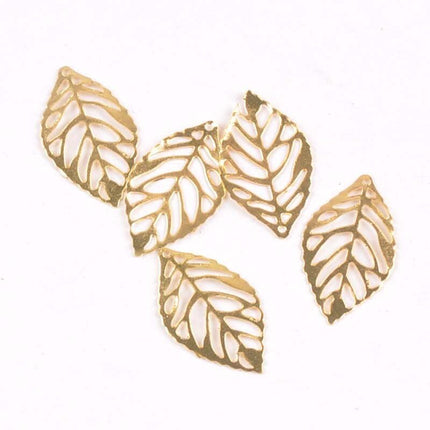 Set of 50 Metal Filigree Embellishment Leaves - wnkrs