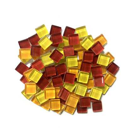 100g 1cm Multi Colors Square Glass Tiles for Home Decoration - wnkrs