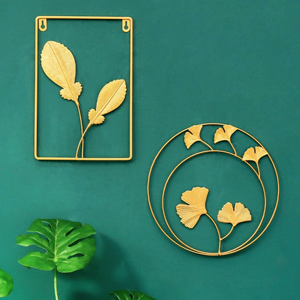 Luxury Leaves Style Metal Wall Hanging Decoration - wnkrs