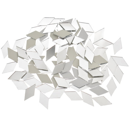 100Pcs Diamond Shape Mirror Mosaic Tiles - wnkrs