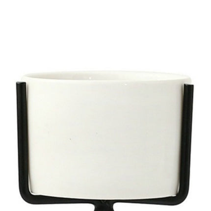 White Ceramic Vase with Rack - wnkrs