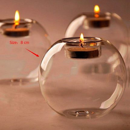 Round Hollow Glass Candle Holder - wnkrs