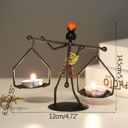Abstract Metal Character Candle Holder - wnkrs
