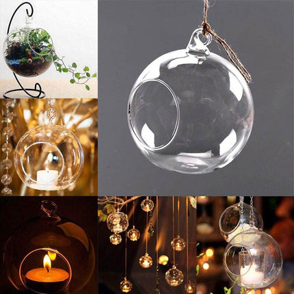 Spherical Glass Hanging Candle Holders Set - wnkrs