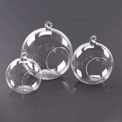 Spherical Glass Hanging Candle Holders Set - wnkrs