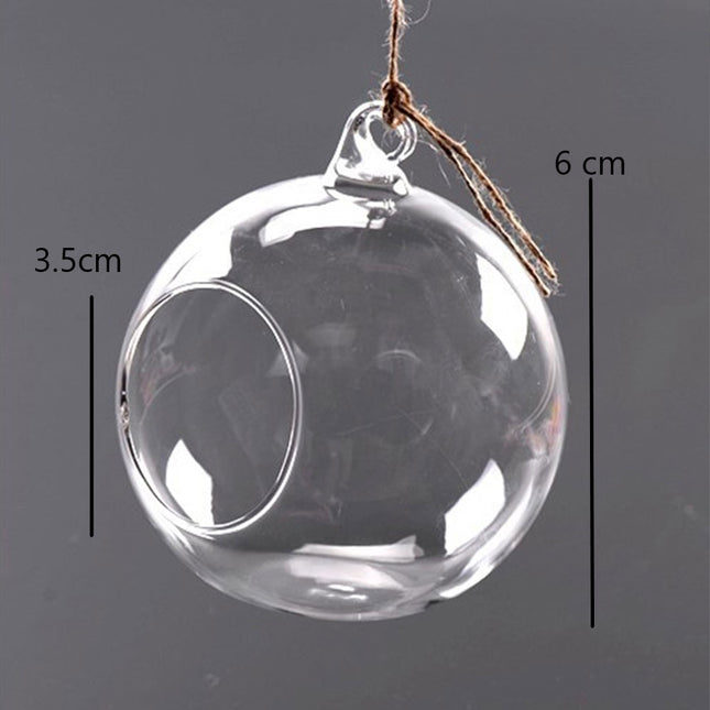 Spherical Glass Hanging Candle Holders Set - wnkrs