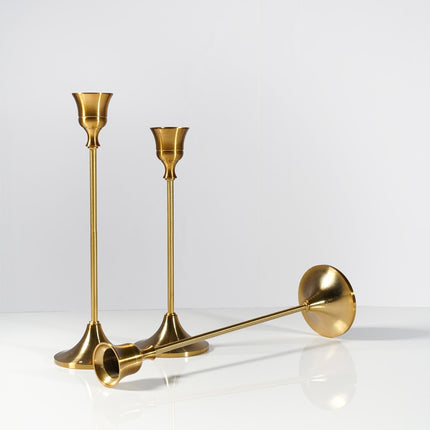 Retro High Metal Candle Holders Set - wnkrs