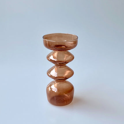 Transparent Tapered Glass Candle Holder - wnkrs