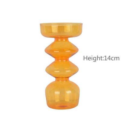 Transparent Tapered Glass Candle Holder - wnkrs