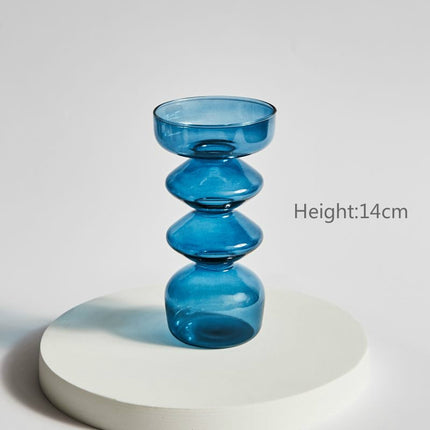 Transparent Tapered Glass Candle Holder - wnkrs