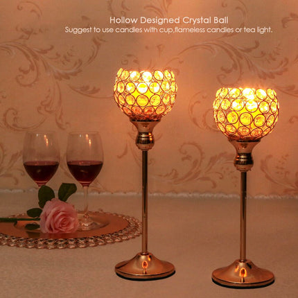 Crystal Tealight Candle Holder in Metal - wnkrs
