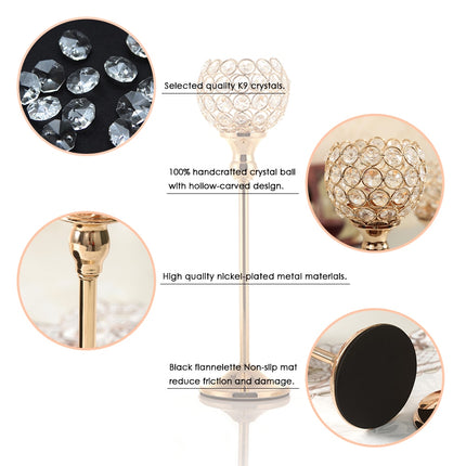 Crystal Tealight Candle Holder in Metal - wnkrs