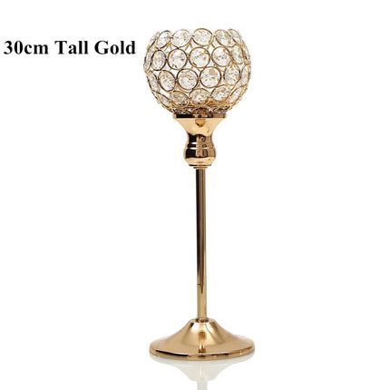 Crystal Tealight Candle Holder in Metal - wnkrs