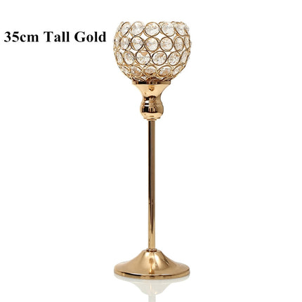 Crystal Tealight Candle Holder in Metal - wnkrs