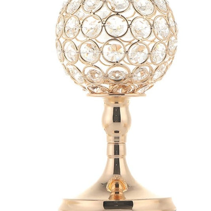 Crystal Tealight Candle Holder in Metal - wnkrs