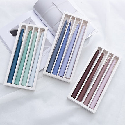 Set of 4 Multicolored Soy Wax Candlesticks - wnkrs