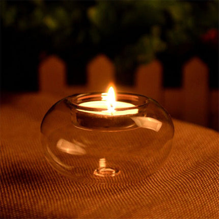 Round Glass Hanging Candle Light Holder - wnkrs