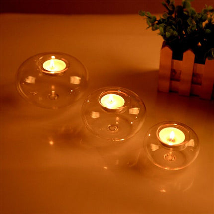 Round Glass Hanging Candle Light Holder - wnkrs