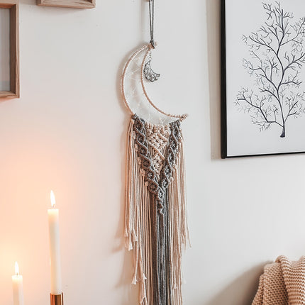 Bohemian Style Moon Wall Macrame - wnkrs