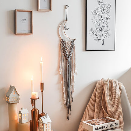 Bohemian Style Moon Wall Macrame - wnkrs