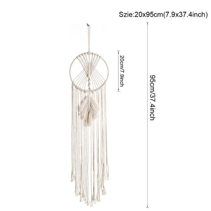 Nordic Style White Cotton Star / Moon Dream Catcher - wnkrs