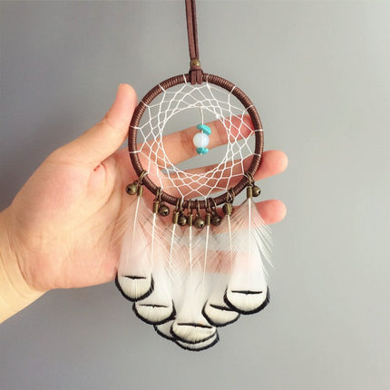 Handmade Dream Catcher with Feathers and Jingle Bells - wnkrs