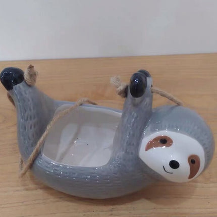 Cartoon Sloth Ceramic Wall Hanging Pot - wnkrs