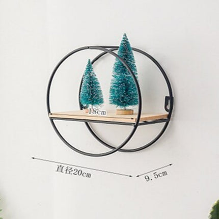 Wrough Iron Round and Hexagon Decorative Shelf - wnkrs