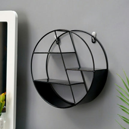 Wrough Iron Round and Hexagon Decorative Shelf - wnkrs