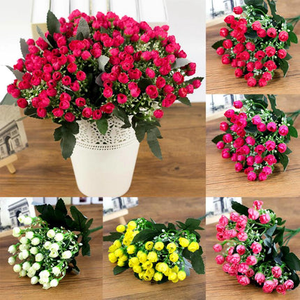 36 Heads Silk Rose Fake Artificial Flowers  - wnkrs