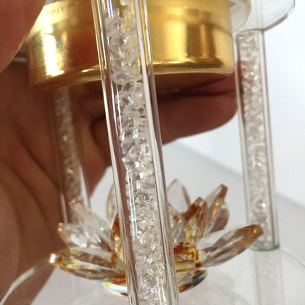 Home Decor Crystal Glass Lotus Incense  Burner - wnkrs