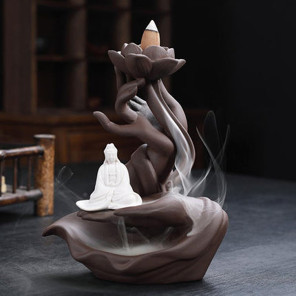 Buddha Hand Backflow Incense Burner - Wnkrs