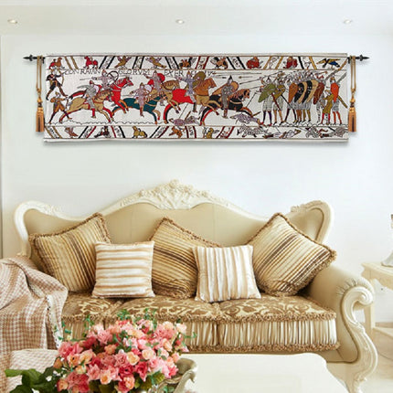 Rectangle Cotton Tapestry With Medieval Culture - wnkrs