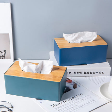Wooden Lid Facial Tissue Box - Wnkrs