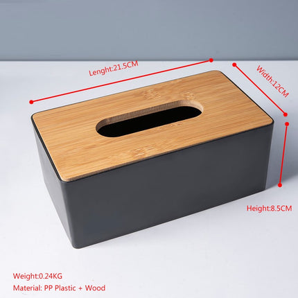 Wooden Lid Facial Tissue Box - Wnkrs