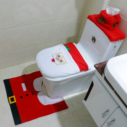 3Pcs/set Christmas Santa Toilet Seat Cover - wnkrs