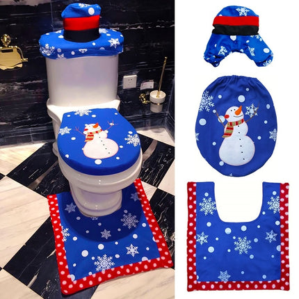 3Pcs/set Christmas Santa Toilet Seat Cover - wnkrs