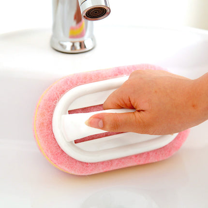 Sponge Brushes with Plastic Handle for Bathroom Cleaning - wnkrs
