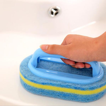 Sponge Brushes with Plastic Handle for Bathroom Cleaning - wnkrs