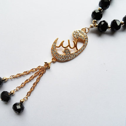 Islamic Black Crystal Beads - wnkrs