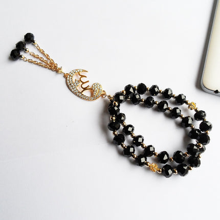 Islamic Black Crystal Beads - wnkrs